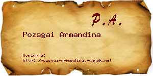 Pozsgai Armandina névjegykártya